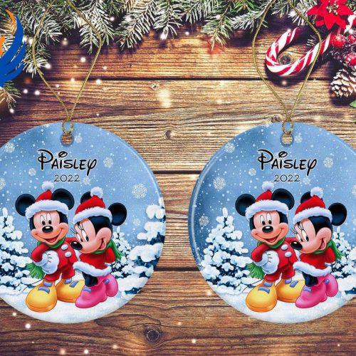Personalized Mickey And Minnie Ornament