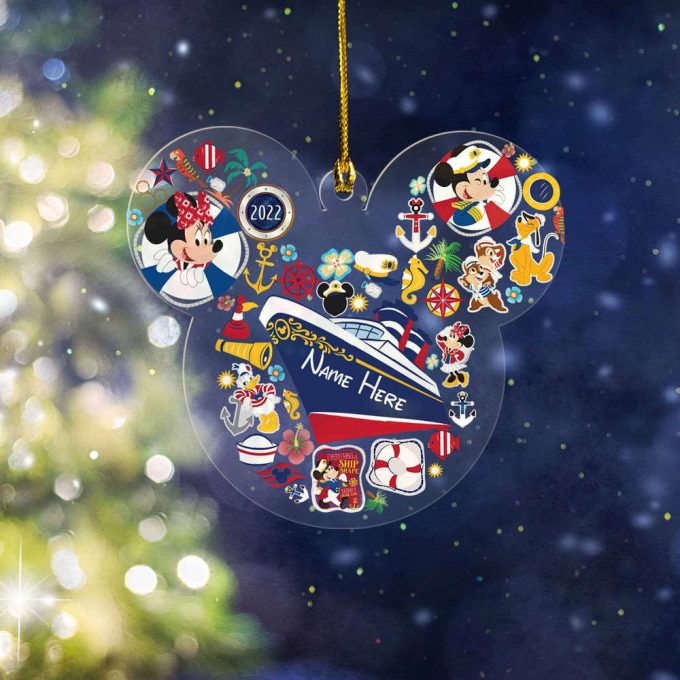 Personalized Mickey Cruise Ornament ,Disney Cruise Ornament Matching ,Disney Ornament, Cruise