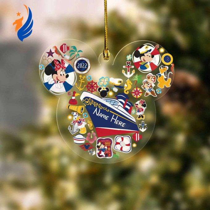 Personalized Mickey Cruise Ornament ,Disney Cruise Ornament Matching ,Disney Ornament, Cruise