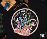 Personalized Mickey Happy New Year 2024 Mix Ornament, Custom Disney Family Ornament Personalized Mickey Happy New Year 2024 Mix Ornament, Custom Disney Family Ornament