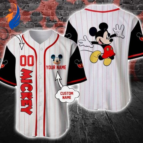Custom Mickey Head Family Vacation Baseball Jersey – Personalized Disney Mouse Gift with Name & Number