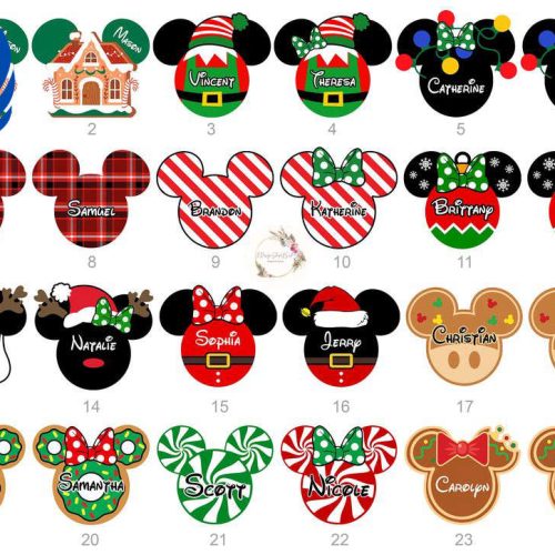 Personalized Mickey Minnie Ears Disney Christmas Ornament, Disney Christmas Ornament Personalized Mickey Minnie Ears Disney Christmas Ornament, Disney Christmas Ornament