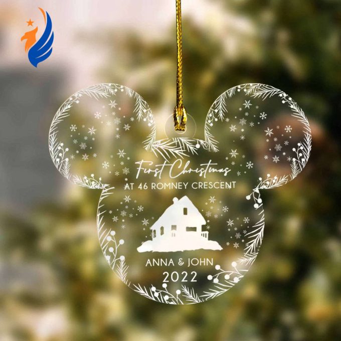 Personalized Mickey Mouse New Home Christmas Ornament