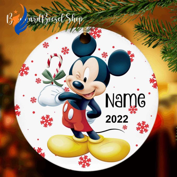 Personalized Mickey Mouse Ornament, Disney Ornament
