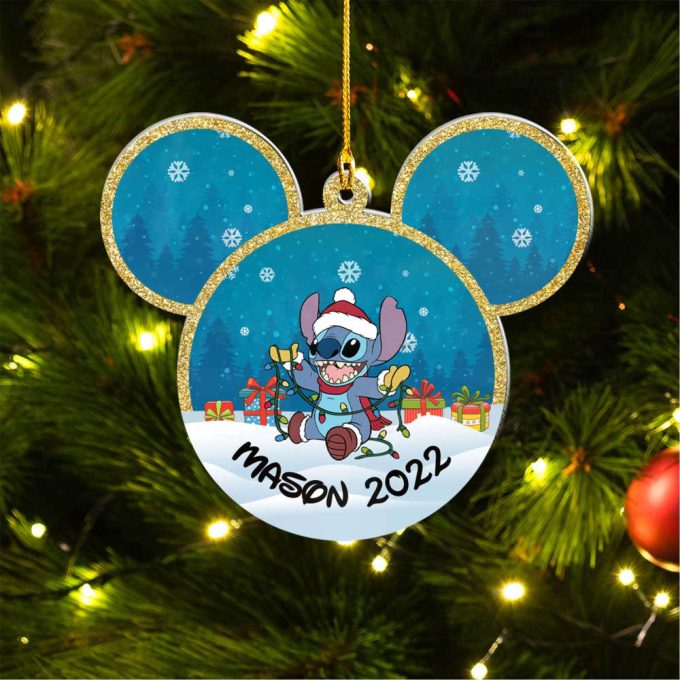 Personalized Mickey Mouse Stitch Ornament