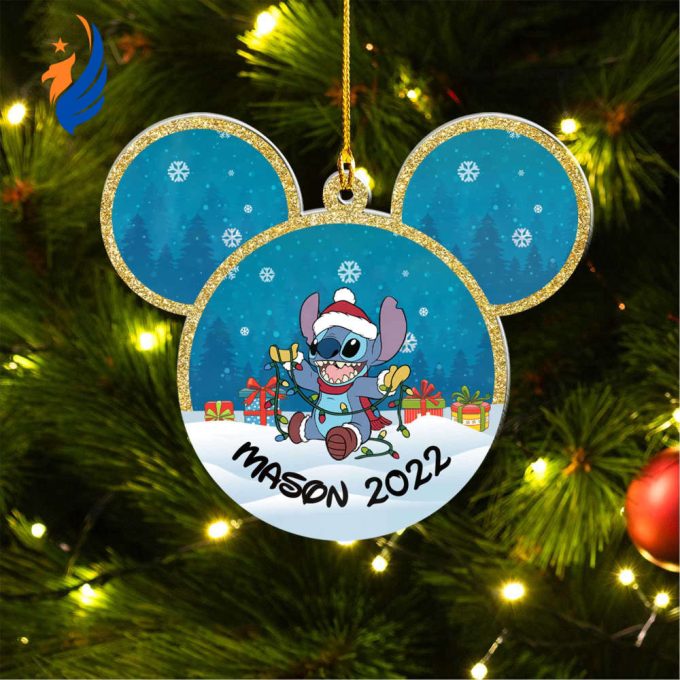 Personalized Mickey Mouse Stitch Ornament