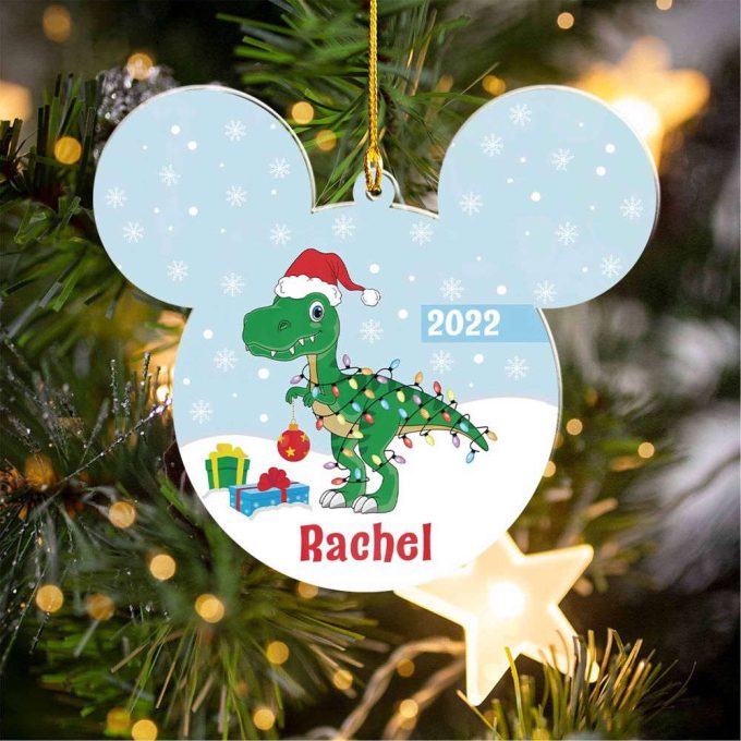 Personalized Mickey Mouse x Dinosaur 2022 Ornament, Disneyland Mickey Mouse