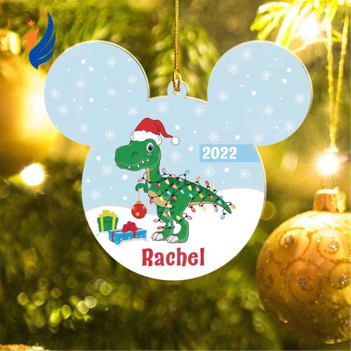 Personalized Mickey Mouse x Dinosaur 2022 Ornament, Disneyland Mickey Mouse Personalized Mickey Mouse x Dinosaur 2022 Ornament, Disneyland Mickey Mouse