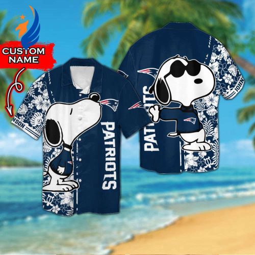 Show your Patriots pride with a Personalized Snoopy Hawaiian Shirt – New England Patriots Merchandise