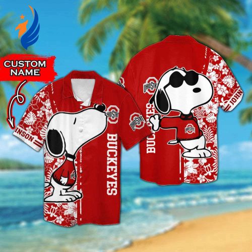 Custom Ohio State Buckeyes & Snoopy Hawaiian Shirt: Unique Style for Fans