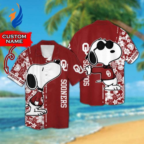 Oklahoma Sooners & Snoopy Hawaiian Shirt: Personalized and Vibrant Design for True Fans! Oklahoma Sooners & Snoopy Hawaiian Shirt: Personalized and Vibrant Design for True Fans!