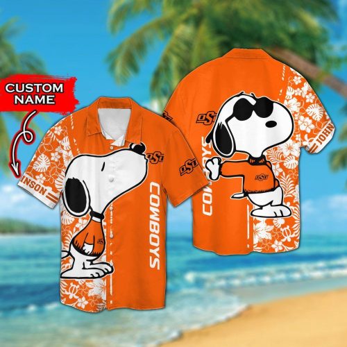 Get Your Custom Oklahoma State Cowboys & Snoopy Hawaiian Shirt – Personalized Fan Gear!