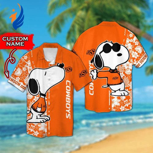 Get Your Custom Oklahoma State Cowboys & Snoopy Hawaiian Shirt – Personalized Fan Gear!