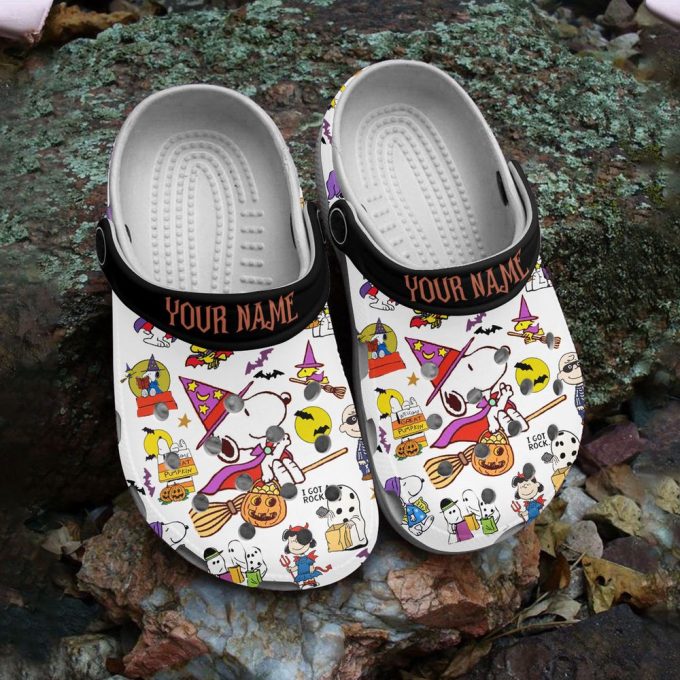 Personalized Peanuts Snoopy Halloween Clogs Shoes For Kids & Adults