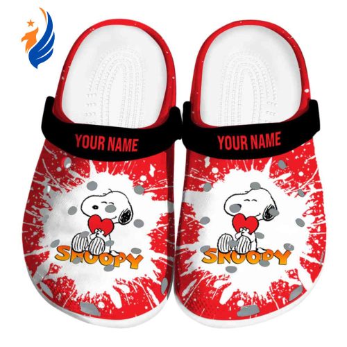 Snoopy Buffalo Bills Football T-shirt: Show Your Team Spirit with Peanuts Official Merch! Personalized Peanuts Snoopy Red Clogs For Kids & Adults