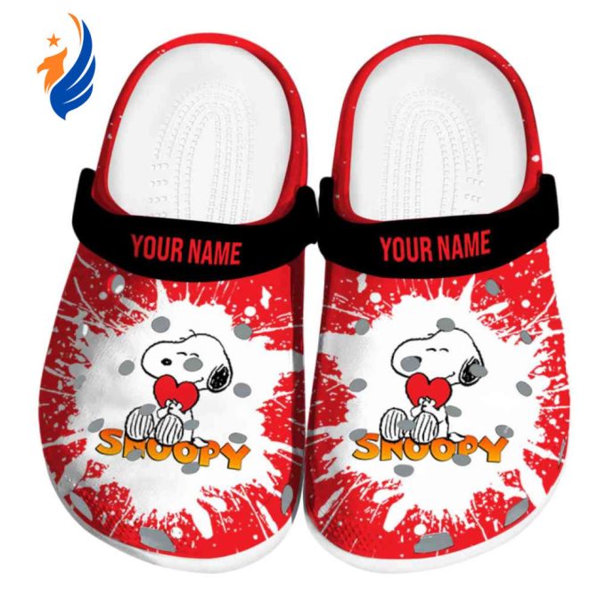 Personalized Peanuts Snoopy Red Clogs For Kids & Adults Personalized Peanuts Snoopy Red Clogs For Kids & Adults