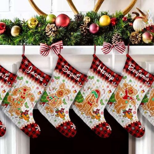Customized Pooh Friends Christmas Stockings: Perfect Family Holiday Decor