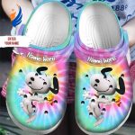 Personalized Snoopy Tie Dye Pattern Clogs Shoes Personalized Snoopy Tie Dye Pattern Clogs Shoes