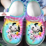 Personalized Snoopy Tie Dye Pattern Clogs Shoes Personalized Snoopy Tie Dye Pattern Clogs Shoes