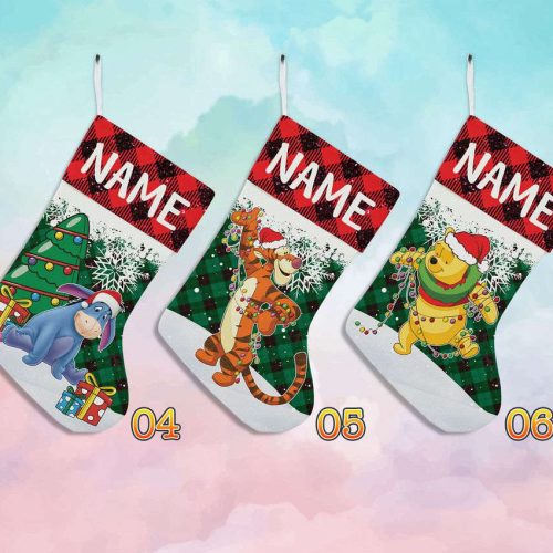 Custom Winnie The Pooh Disney Christmas Stocking – Perfect for Family Holidays!