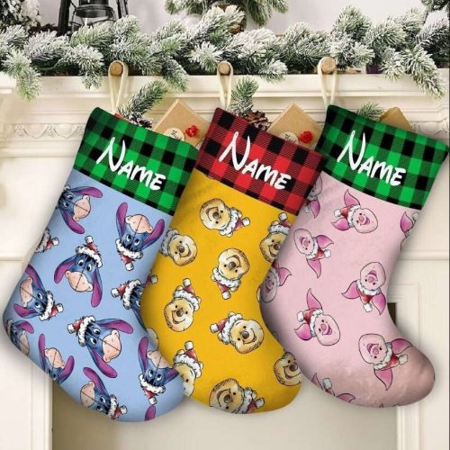 Customizable Winnie The Pooh Disney Christmas Stocking – Festive Family Stocking