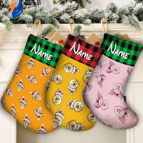 Get Festive with Personalized Winnie The Pooh Disney Christmas Stocking – Perfect for Family Celebrations!