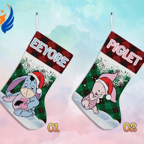 Custom Winnie The Pooh Disney Christmas Stocking – Perfect Family Holiday Stocking