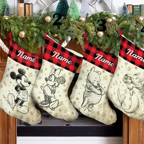 Custom Disney Character Christmas Stocking – Personalized Pooh Bear Stocking