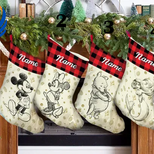 Custom Disney Character Christmas Stocking – Personalized Pooh Bear Stocking