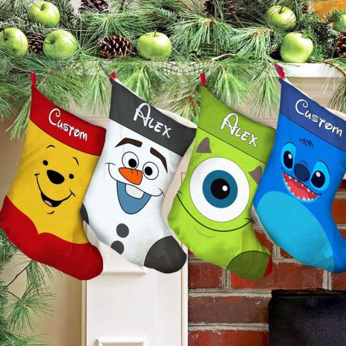 Custom Disney Christmas Stocking – Winnie The Pooh Personalized Holiday Gift