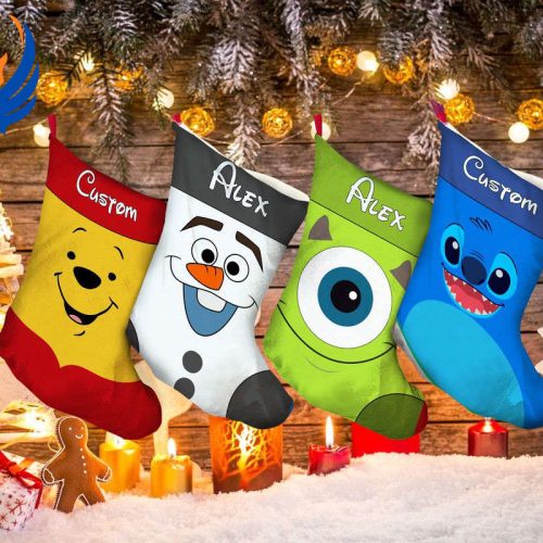 Custom Disney Christmas Stocking - Winnie The Pooh Personalized Holiday Gift