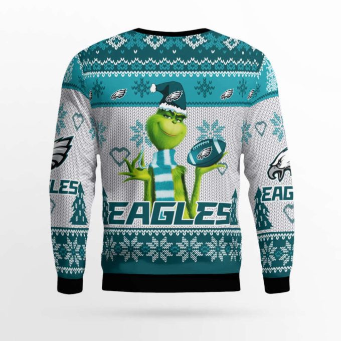 Philadelphia Eagles The Grinches Christmas AOP Ugly Sweater