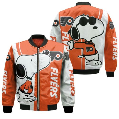 Philadelphia Flyers Snoopy Lover Bomber Jacket Philadelphia Flyers Snoopy Lover Bomber Jacket