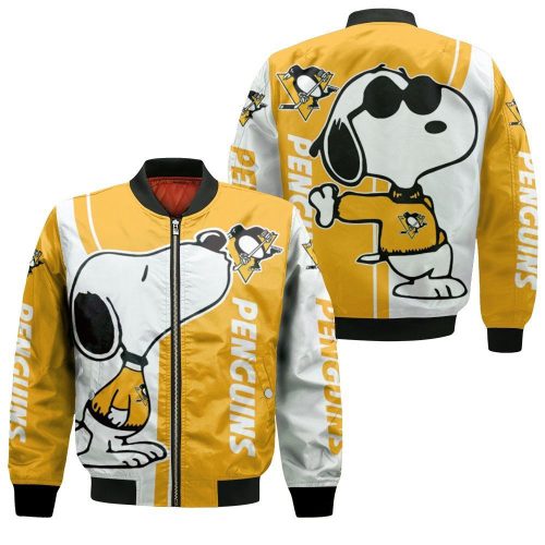 Pittsburgh Penguins Snoopy Lover Bomber Jacket  – Gift for Men Women