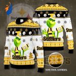 Pittsburgh Steelers Grinches Knit Ugly Christmas sweater