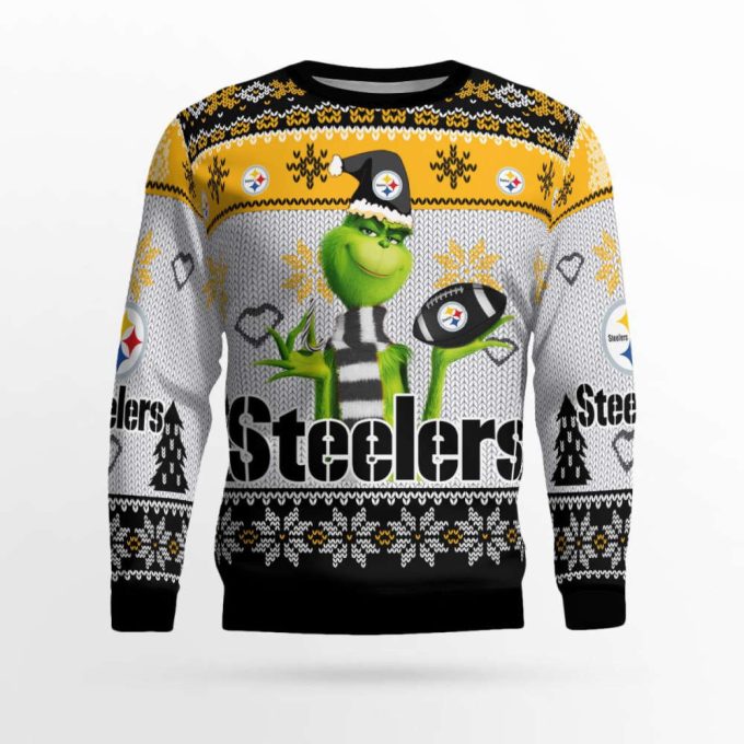 Pittsburgh Steelers The Grinches Christmas AOP Ugly Sweater