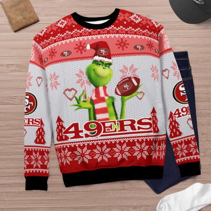 San Francisco 49ers The Grinches Christmas AOP Ugly Sweater