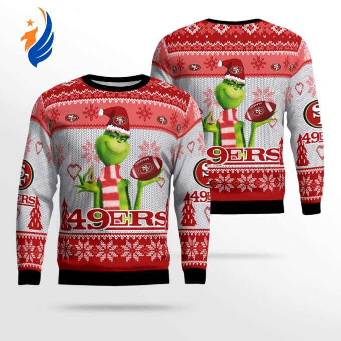 San Francisco 49ers The Grinches Christmas AOP Ugly Sweater