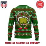 SANTA HAT IN MY GRINCH ERA SNOWFLAKE REINDEER UGLY CHRISTMAS SWEATER