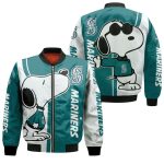 Seattle Mariners Snoopy Lover Bomber Jacket  – Gift for Men Women Seattle Mariners Snoopy Lover Bomber Jacket  – Gift for Men Women