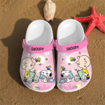 Snoopy And Charlie Love Books Cartoon Unisex Clogs Shoes