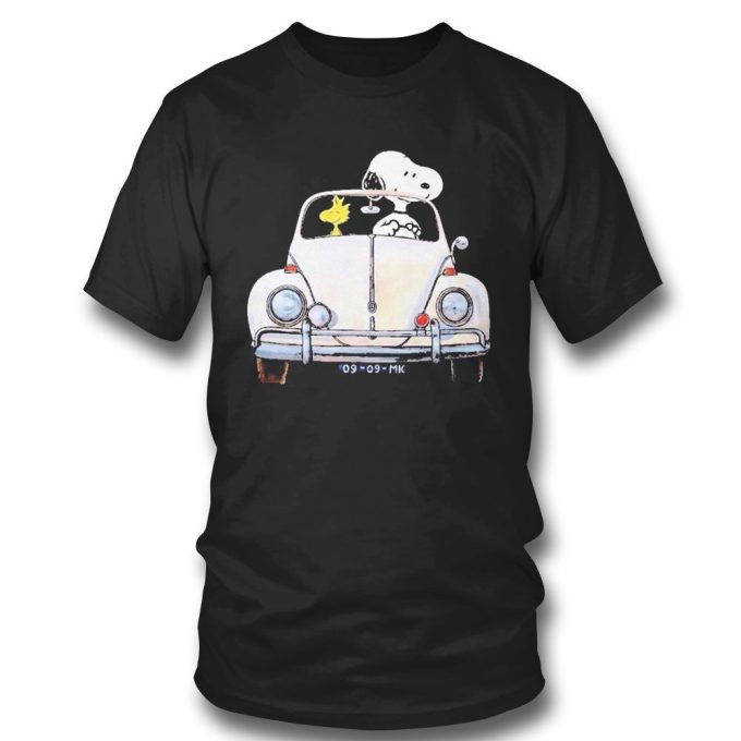 Snoopy & Woodstock Driving Car T-shirt 09 09 Mk Design