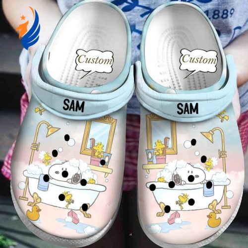 Snoopy Bath Time Cute Clogs Shoes Snoopy Bath Time Cute Clogs Shoes