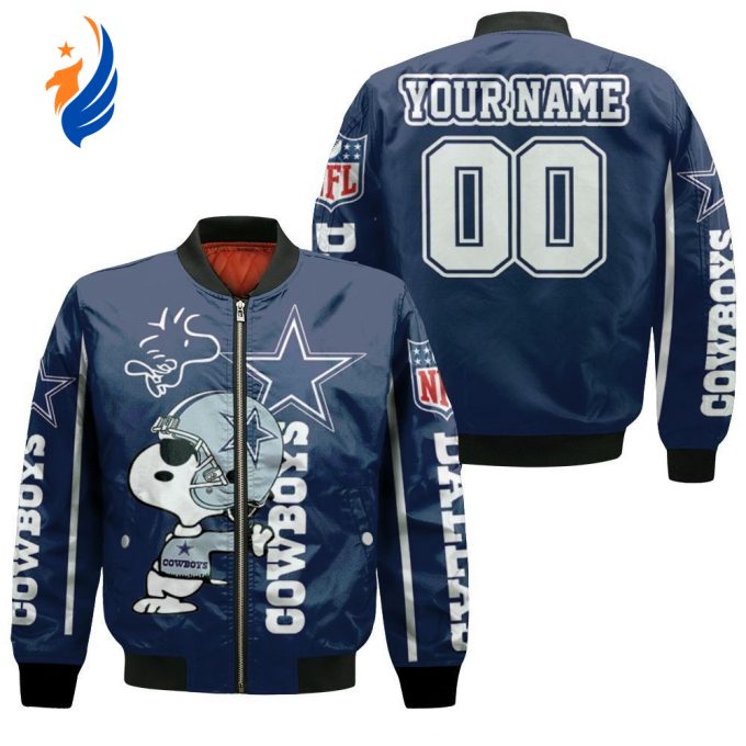 Snoopy Dallas Cowboys Fans Personalized Bomber Jacket – Gift for Men Women Snoopy Dallas Cowboys Fans Personalized Bomber Jacket – Gift for Men Women