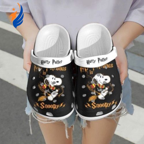 Snoopy Harry Potter Clogs-Slippers-Slippers Clogsband Clog Comfortable Water Shoes In Black