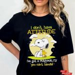 Snoopy Attitude vs Personality T-shirt Hoodie – Unleash Your Style with This Playful Design!