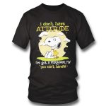 Snoopy Attitude vs Personality T-shirt Hoodie – Unleash Your Style with This Playful Design!