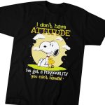 Snoopy Attitude vs Personality T-shirt Hoodie – Unleash Your Style with This Playful Design!