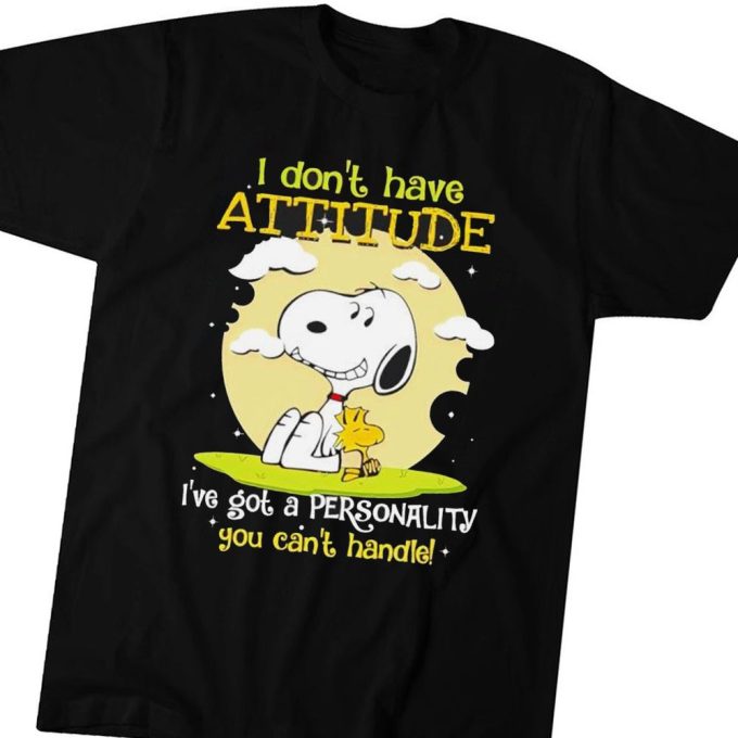 Snoopy Attitude vs Personality T-shirt Hoodie – Unleash Your Style with This Playful Design!