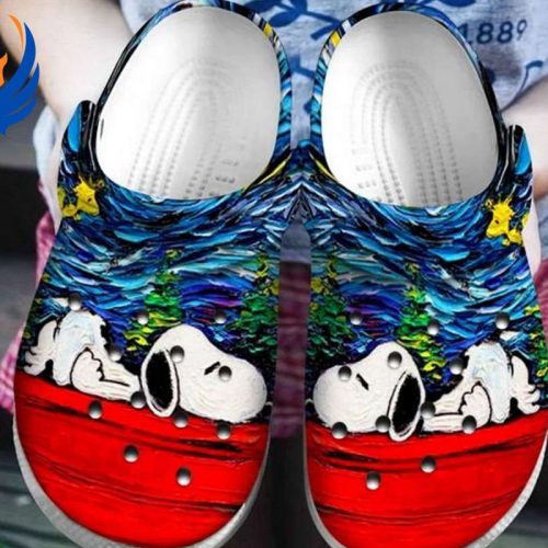 Mouse Ears Mickey Mouse Clogs-Slippers Classic Clogs Snoopy Sleeping Clogs-Slippers-Slippers Classic Clogs Shoes In Blue Red